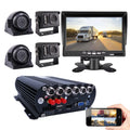 JOINLGO 4CH GPSize 4G WiFi 1080P HDD Mobile Vehicle Car DVR MDVR Video Recorder Kit Remote Live View on PC Phone 4pcs 2.0MP Sizeide Rear View IR Camera 7 inch Monitor for Truck Bus RV Van