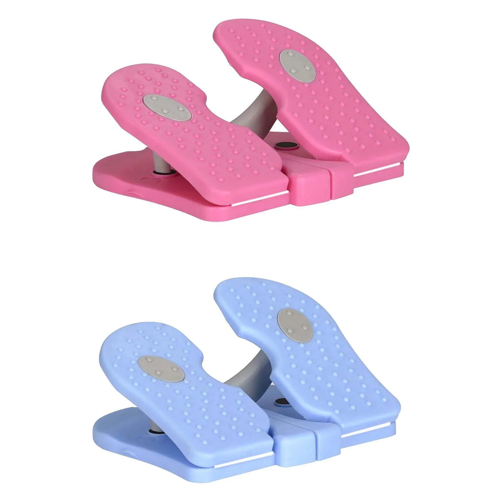 2pcs Folding Sizetepper, Fitness Sizetepper, Office Living Room Home Bedroom under Tabletop Climber Training Workouts Foot Machine Pink and Blue