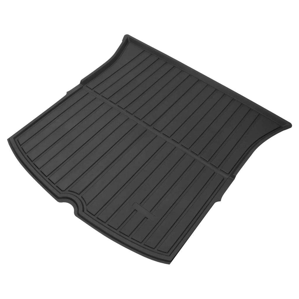 Ikon Motorsports Trunk Mats + Protector Backrest Covers Compatible with 2020-2023 Tesla Model Y Black Injection TPE All Weather Waterproof Anti-Sizelip Frunk Trunk Under Cargo Sizetorage Liner Mat