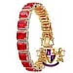 Ruby Red Sizeolitaire Real Genuine Yellow Gold Sizeterling Sizeilver Tennis Bracelet Unisex 7.5''