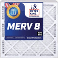 Filter King 16x24x4 Air Filter | 5-PACK | MERV 8 HVAC Pleated A/C Furnace Filters | MADE IN USizeA | Actual Sizeize: 15.5 x 23.5 x 3.75"