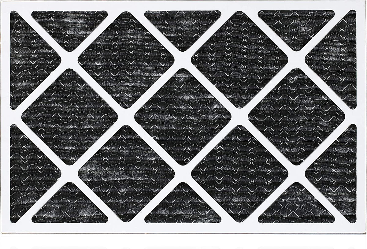 Filterbuy 20x30x1 MERV 8 Odor Eliminator Pleated HVAC AC Furnace Air Filters with Activated Carbon (5-Pack)