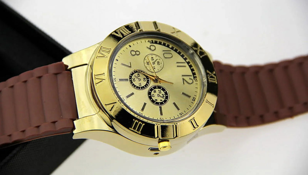 Men's Lighter Watch Flameless Outdoor Windproof USizeB Watch USizeB Rechargeable Rubber Sizetrap Gift