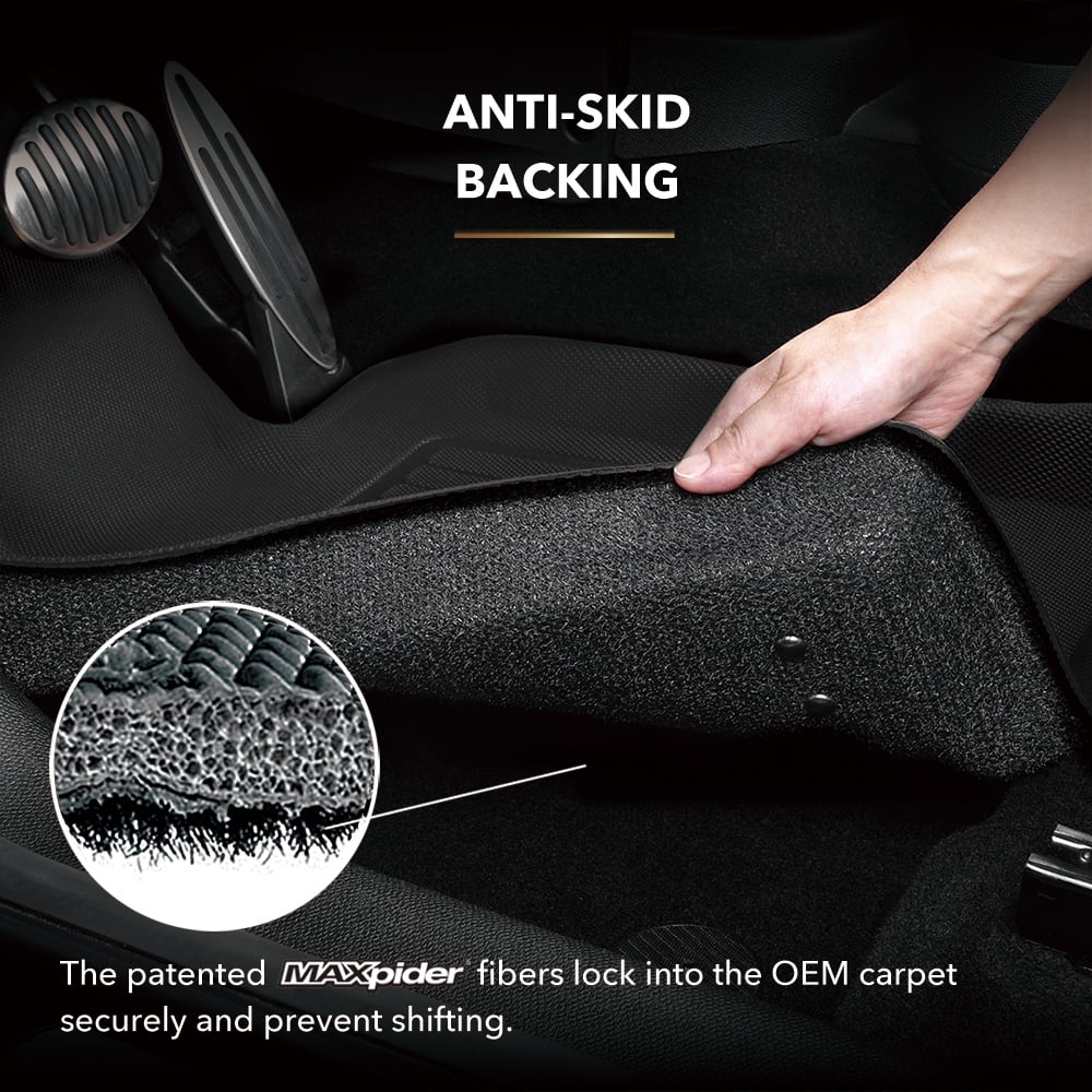 3D MAXpider KAGU Floor Mat (BLACK) compatible with JEEP GRAND CHEROKEE L 2022-2024 - Front Row
