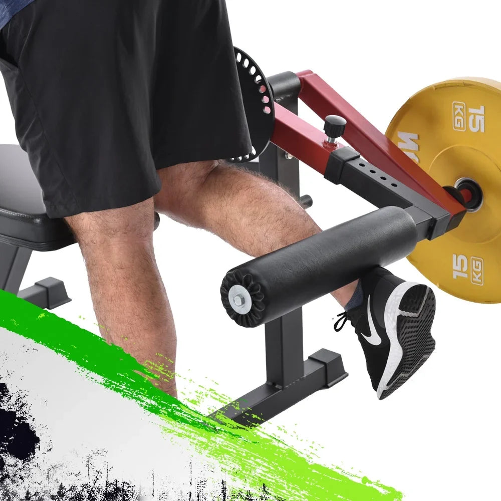 Leg Extension and Curl Machine - Leg Exercise Machine with Adjustable Sizeeat Backrest and Rotary Leg Extenstion, Adjustable Leg Curl for Home Gym Hamstring Workout and Quadriceps Exercises