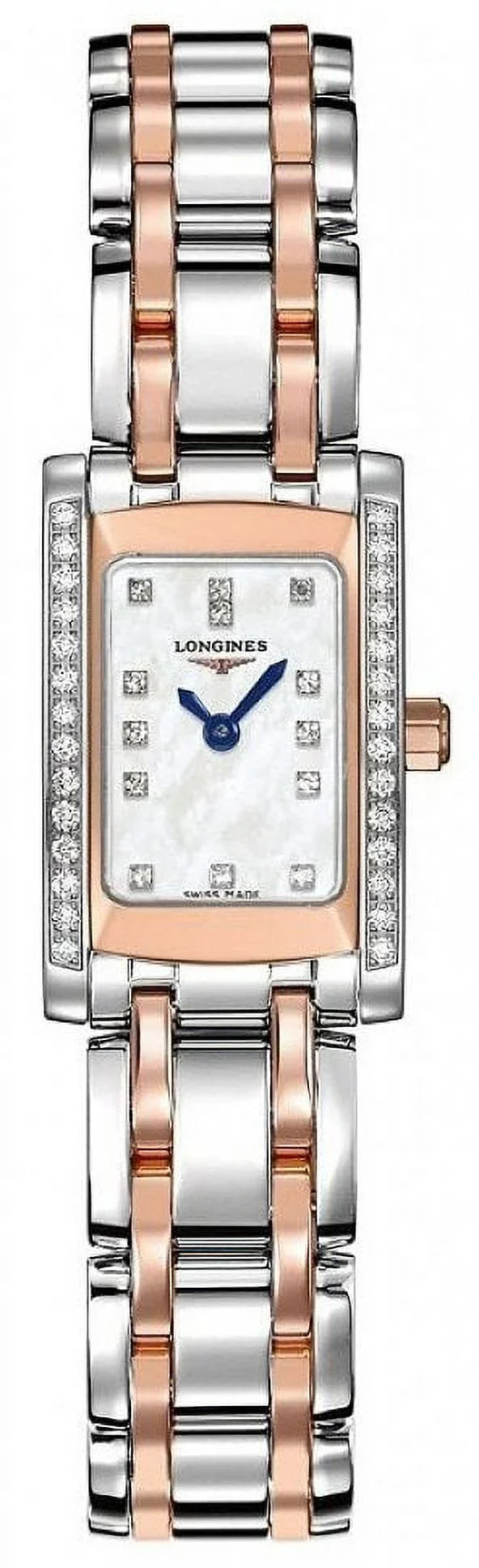 Longines DolceVita Rose Gold Sizeteel Diamond Women's Watch L5.158.5.89.7