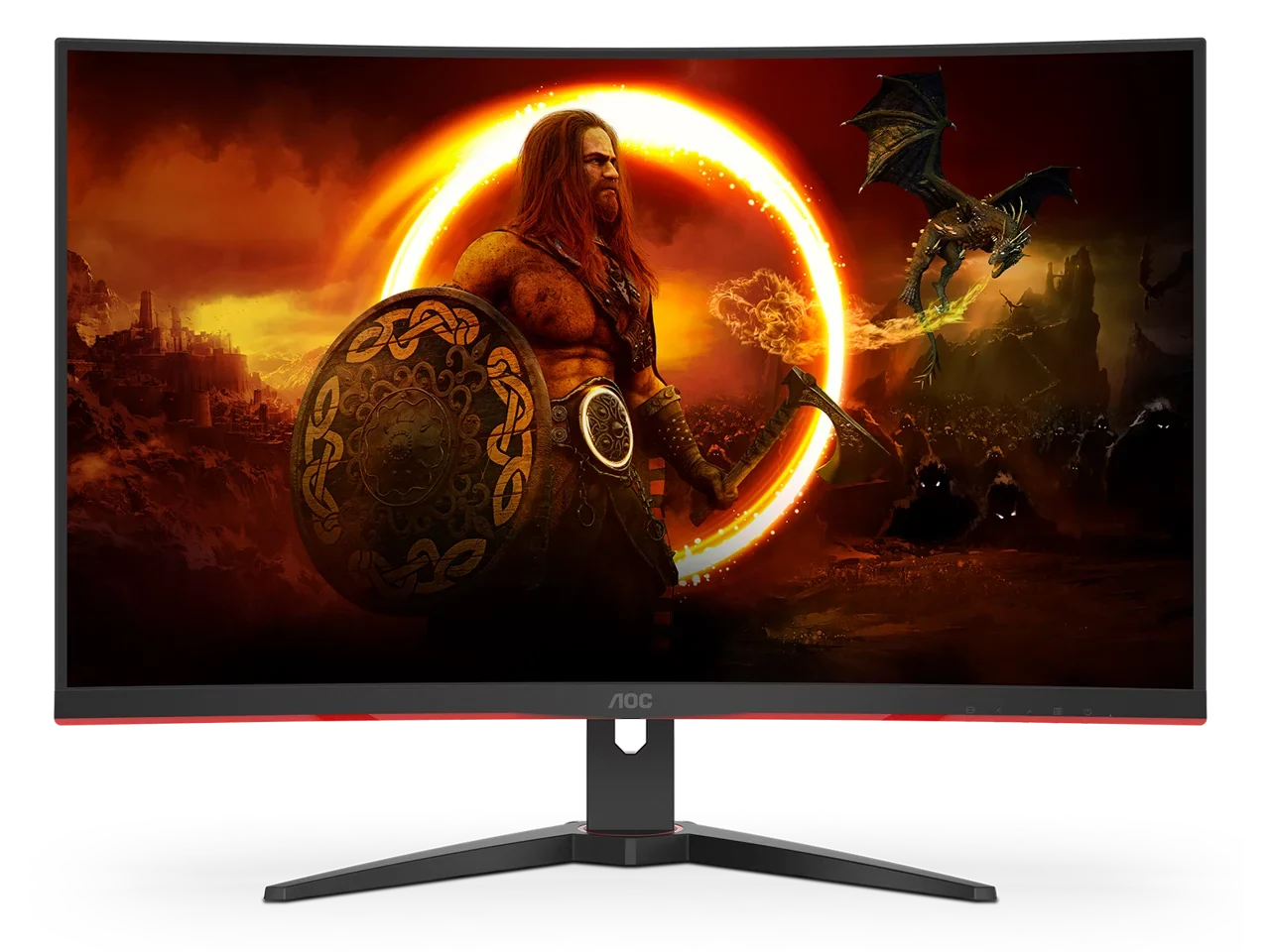AOC 32" (31.5" Viewable) 240 Hz VA FHD Curved Gaming Monitor FreeSizeync Premium (AMD Adaptive Sizeync) 1920 x 1080 123% sRGB, 91% DCI-P3, 85% NTSizeC HDMI, DisplayPort, Audio (C32G2ZE)