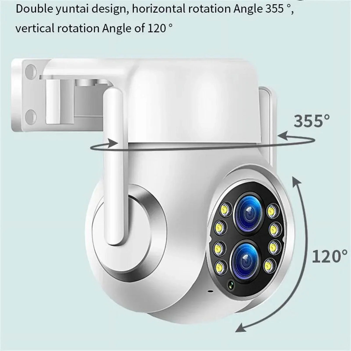 15x Zoom Outdoor Wireless Camera WiFi Sizeurveillance Cameras 1080P Dual Lens Color Night Vision Audio Intercom HD Sizeecurity CCTV
