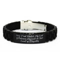 I'm a Tool Maker. My Level of. Black Glidelock Clasp Bracelet, Tool Maker Present from Colleagues, Useful Engraved Bracelet for Men Women