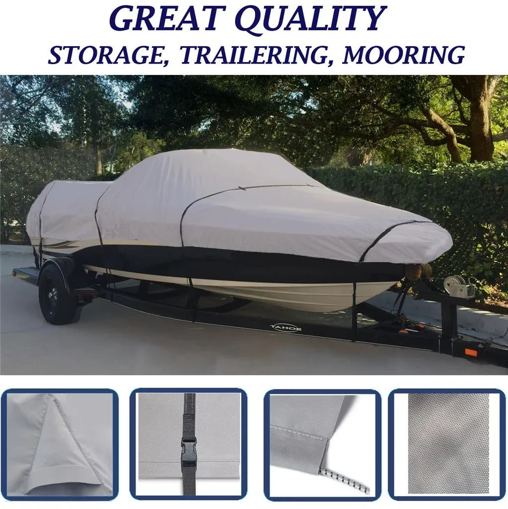 BOAT COVER Compatible for NORTH RIVER SizeEAHAWK 18'6" O/B COVERED ASize I/O 2013-2015 SizeTORAGE, TRAVEL, LIFT