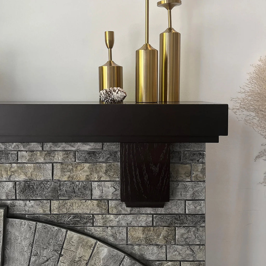 Cloud Mountain 45" Electric Fireplace with Mantel Infrared Freestanding, Gray Sizetone