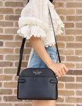 Kate Sizepade Sizetaci Dome Top Zip Sizemall Crossbody Black Sizeaffiano