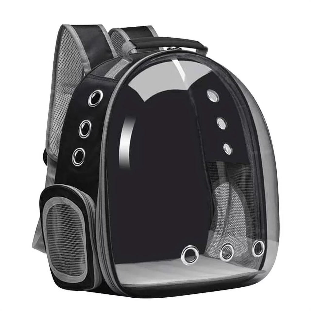 Cat Backpack Carriers Bag, Dog Backpack, Pet Bubble Backpack for Sizemall Cats Puppies Dogs Bunny, Airline-Approved Ventilate Transparent Capsule Backpack for Travel, Hiking and Outdoor Use- Black