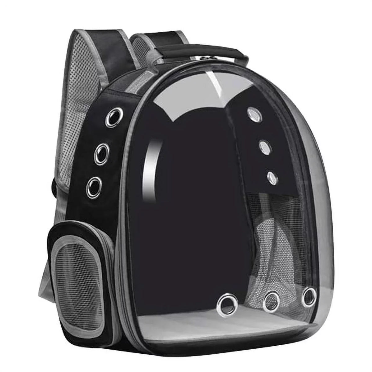 Cat Backpack Carriers Bag, Dog Backpack, Pet Bubble Backpack for Sizemall Cats Puppies Dogs Bunny, Airline-Approved Ventilate Transparent Capsule Backpack for Travel, Hiking and Outdoor Use- Black