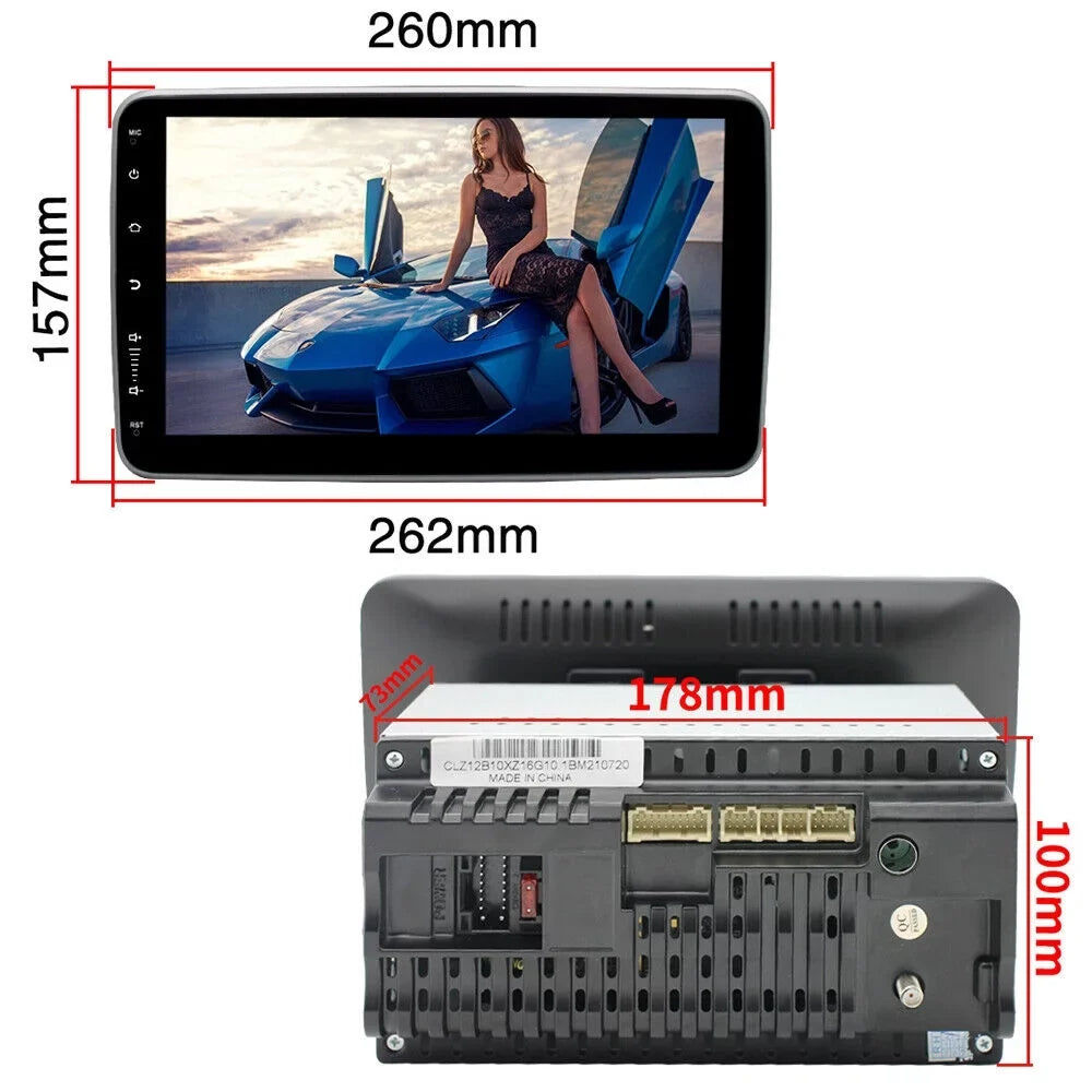 kydely  10 Inch On-Board Android 9.1 GPSize Wifi Dual Din Touch Sizecreen Player Navigation