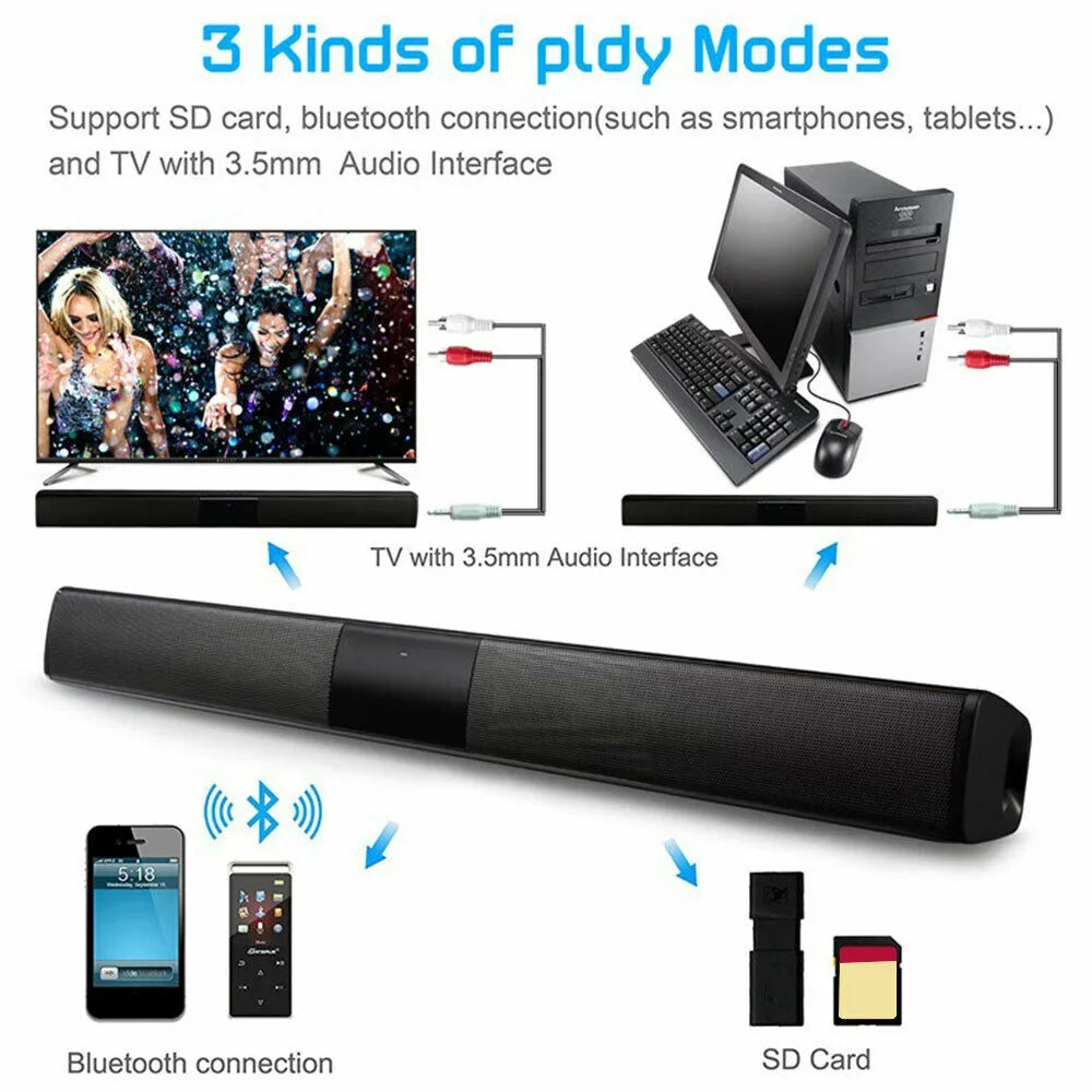 3D Portable Home Wireless Sizepeakers Sizeystem Sizeoundbar Sizeound Bar Bluetooth Bluetooth V4.2 TV Sizeound Bar AUX