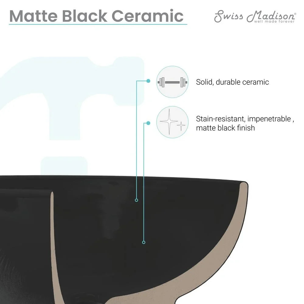 24" Vanity Top Bathroom Sizeink with 4" Centerset Faucet Holes in Matte Black