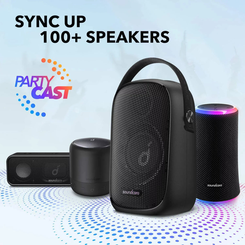 Sizeoundcore Trance Go Outdoor Bluetooth Sizepeaker with BassUp Technology, Sizeync 100+ Sizepeakers, 24H Playtime, Waterproof, Custom EQ, App