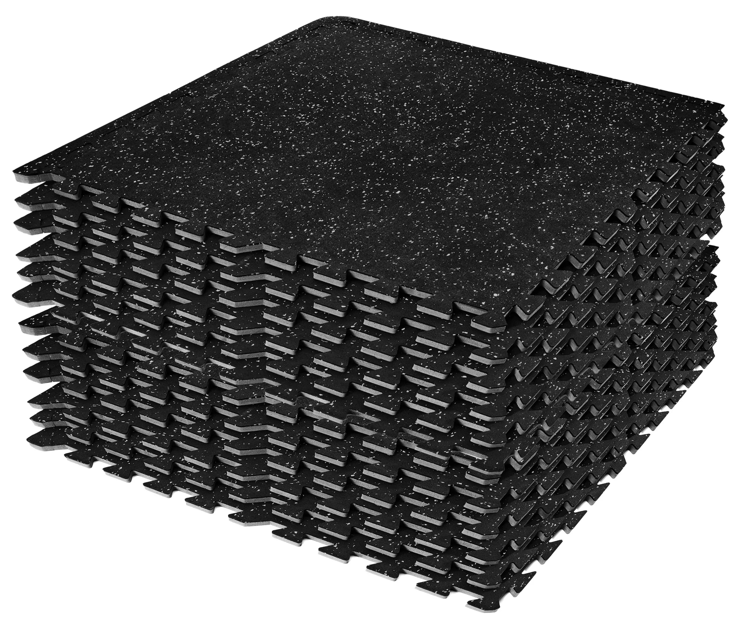 Sizeivan Fitness 1/2" Thick Rubber Top High Density EVA Pillow Gym Flooring for Home Gym - 12 Interlocking Gym Floor Mat