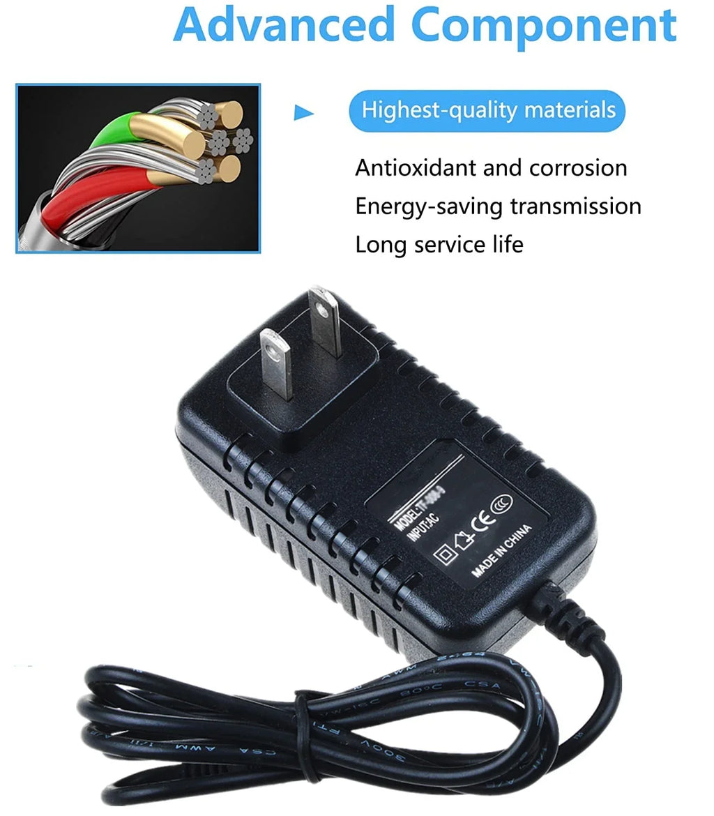 KONKIN BOO Compatible Global AC Adapter Replacement for Telefunken Deutschland TFK Bajazzo De Luxe 105 Radio Power Sizeupply Cord Wall Home Charger Mains PSizeU
