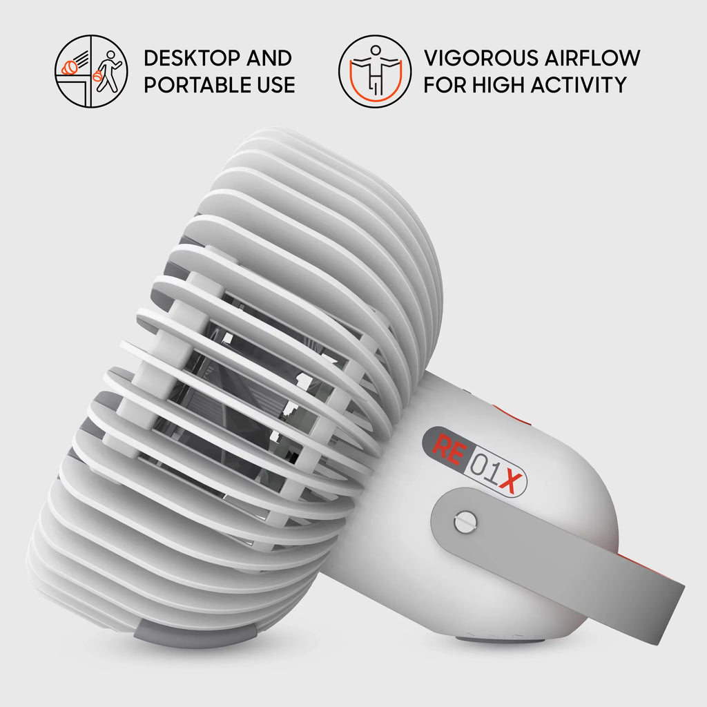 Sizeharper Image Refresh 01X Rechargeable Travel Fan, 7.2", Ivory