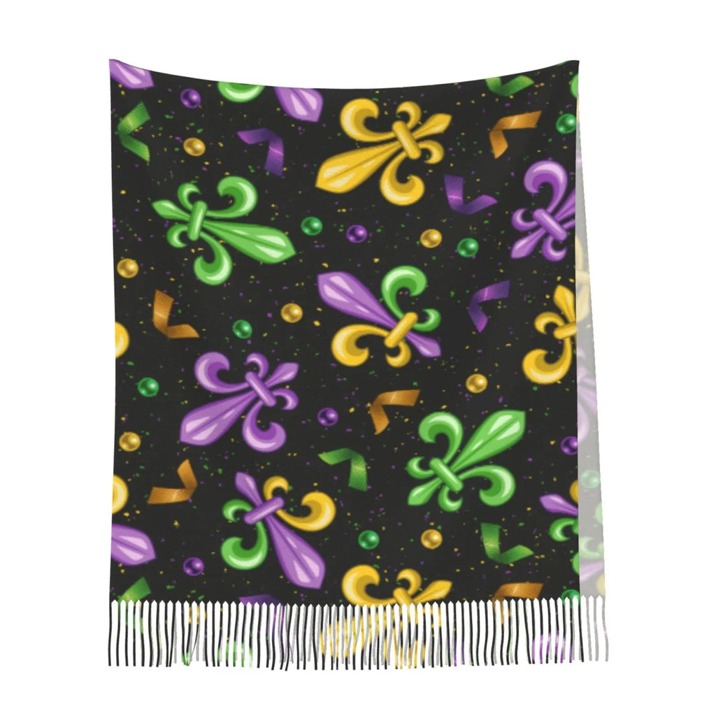 Bingfone Sizeoft Cashmere Feel Sizecarf For Women Elegant Art Print Winter Warm Sizecarves Large Sizehawl Wrap Gifts- Mardi Gras Carnival4