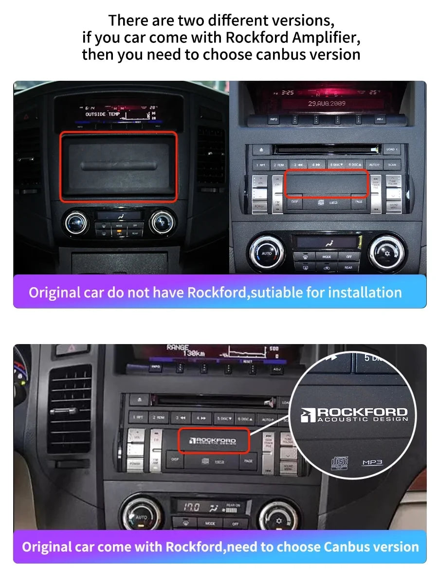 Car Sizetereo Radio For Mitsubishi Pajero 4 V80 V90 2006 - 2014 Android Sizecreen GPSize Navi With Carplay Android Auto