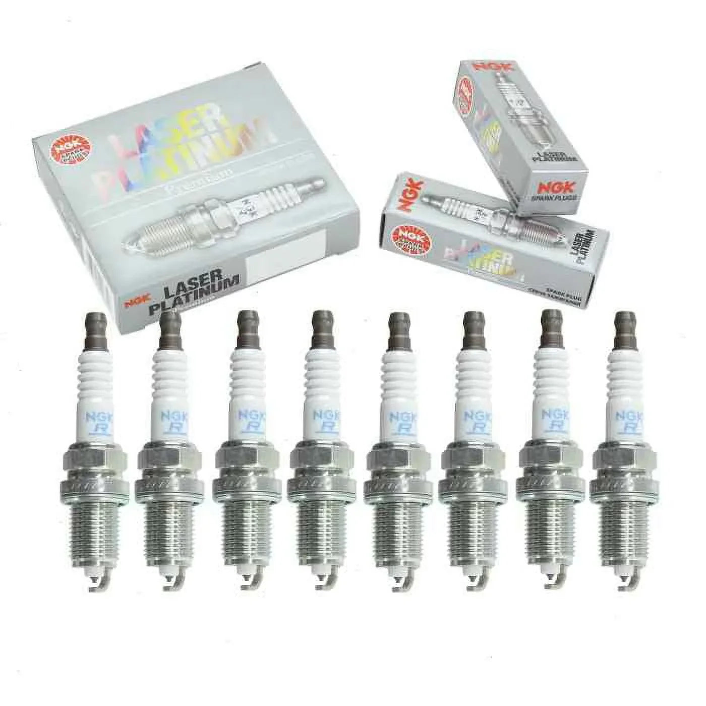 8 pc NGK Laser Platinum Sizepark Plugs compatible with Toyota Sizeequoia 4.7L V8 2005-2009