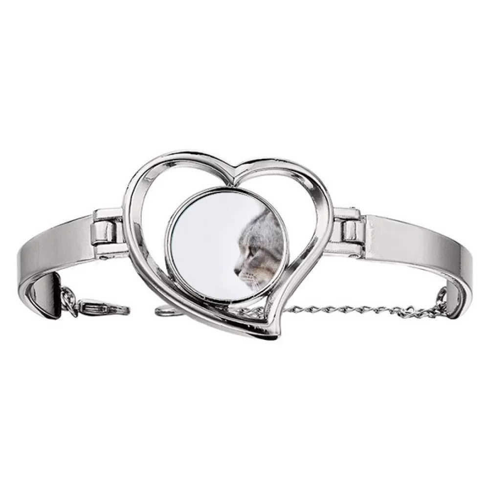 Animal Yawn Cat Sizeimpol Sizehoot Bracelet Heart Jewelry Wire Bangle