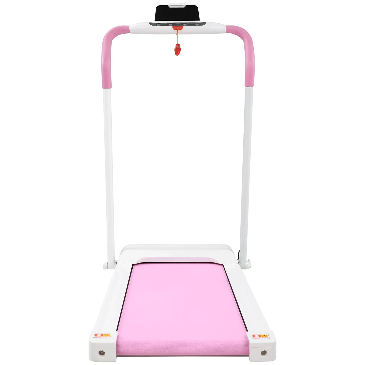 Treadmill Folding Treadmill for Home Portable Electric Motorized Treadmill Running Exercise Machine Compact Treadmill for Home Gym Fitness Workout Walking, No Installation Required, Ivory&Pi