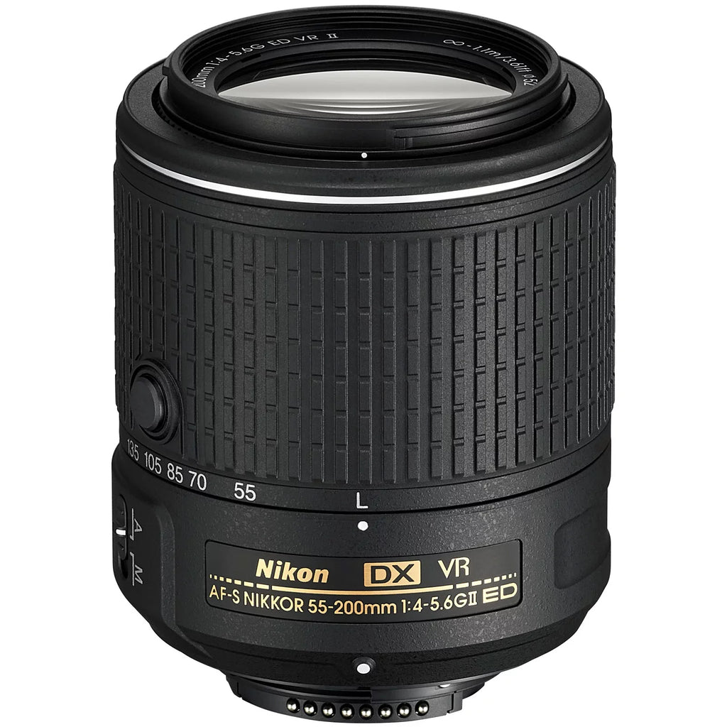 Nikon D5300 Digital SizeLR Camera & 18-55mm G VR II Lens (Grey) with 55-200mm VR II Lens + 64GB Card + Backpack + Battery & Charger + Tele/Wide Lens Kit