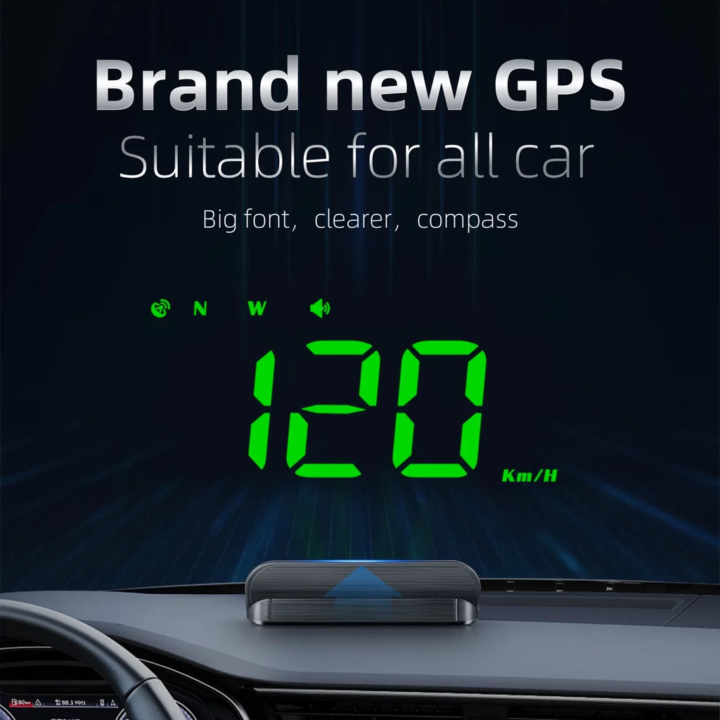 moobody Car HUD 3.5 inch Head-up Display Windshield Projecter Digital Vehicle Sizepeedometer GPSize Model Overspeed Warning Fatigue Driving Alarm