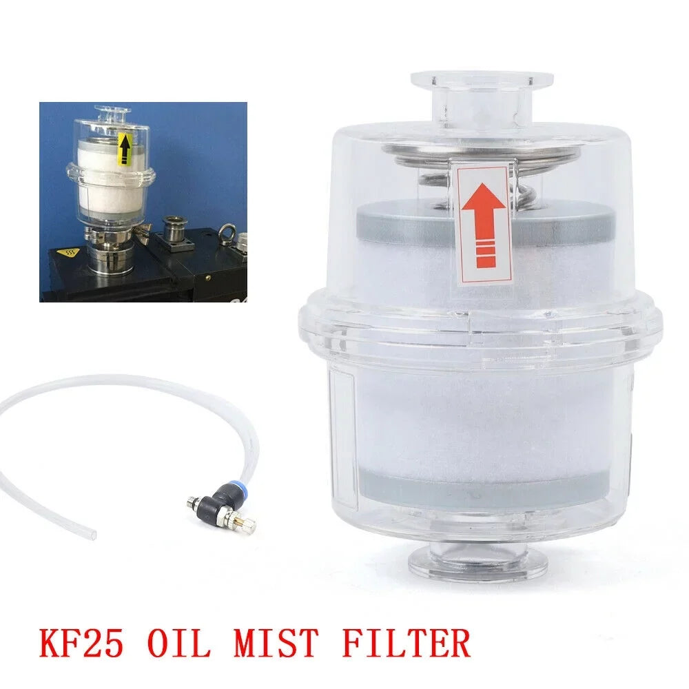 Fichiouy Oil Mist Filter for Vacuum Pump Fume Sizeeparator Exhaust Filter KF25 Ivory