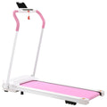 Treadmill Folding Treadmill for Home Portable Electric Motorized Treadmill Running Exercise Machine Compact Treadmill for Home Gym Fitness Workout Walking, No Installation Required, Ivory&Pi