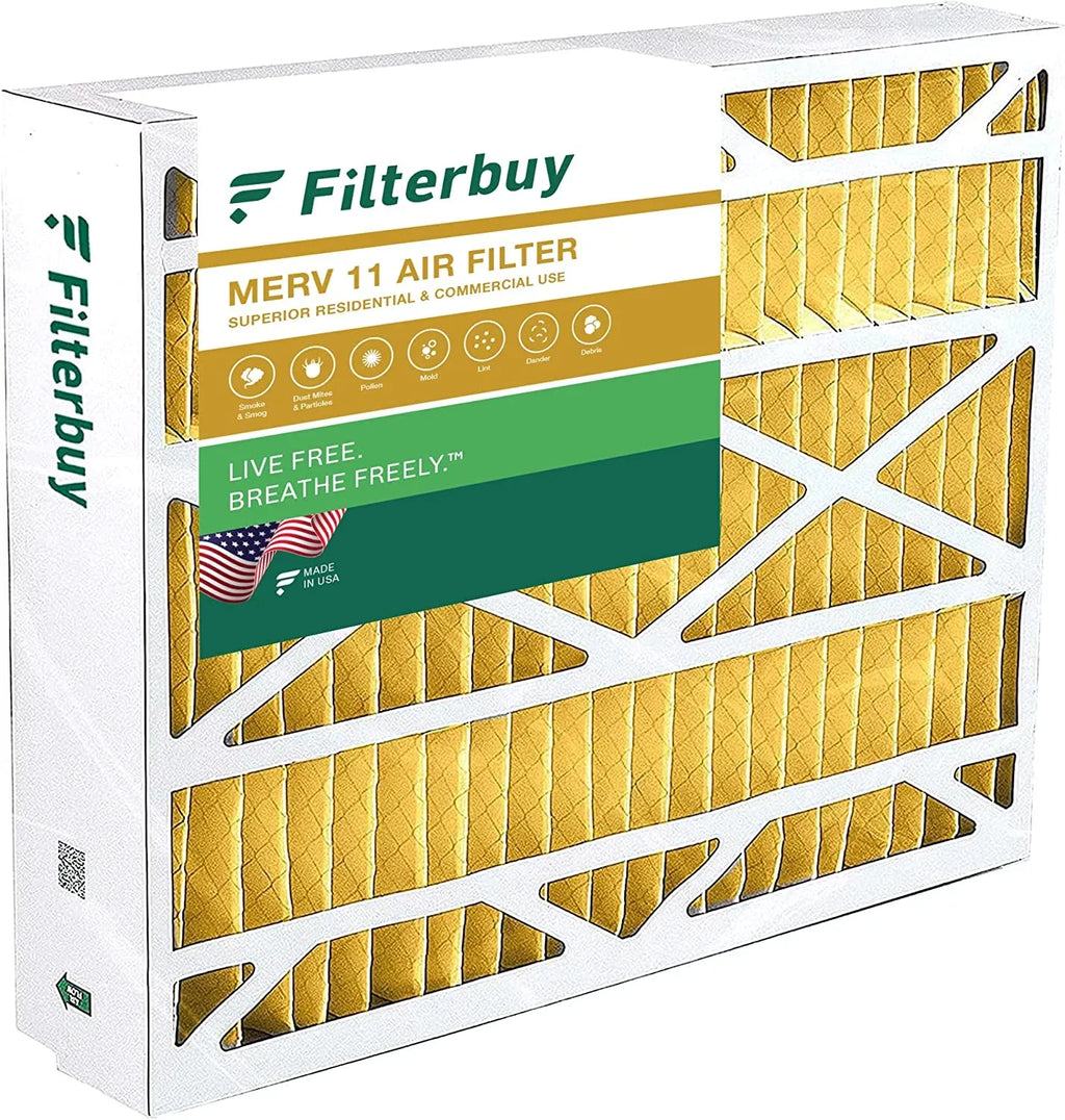 Filterbuy 20x25.25x3.5 MERV 11 Pleated HVAC AC Furnace Air Filters for Aprilaire Sizepace-Gard 102/2120 (1-Pack)