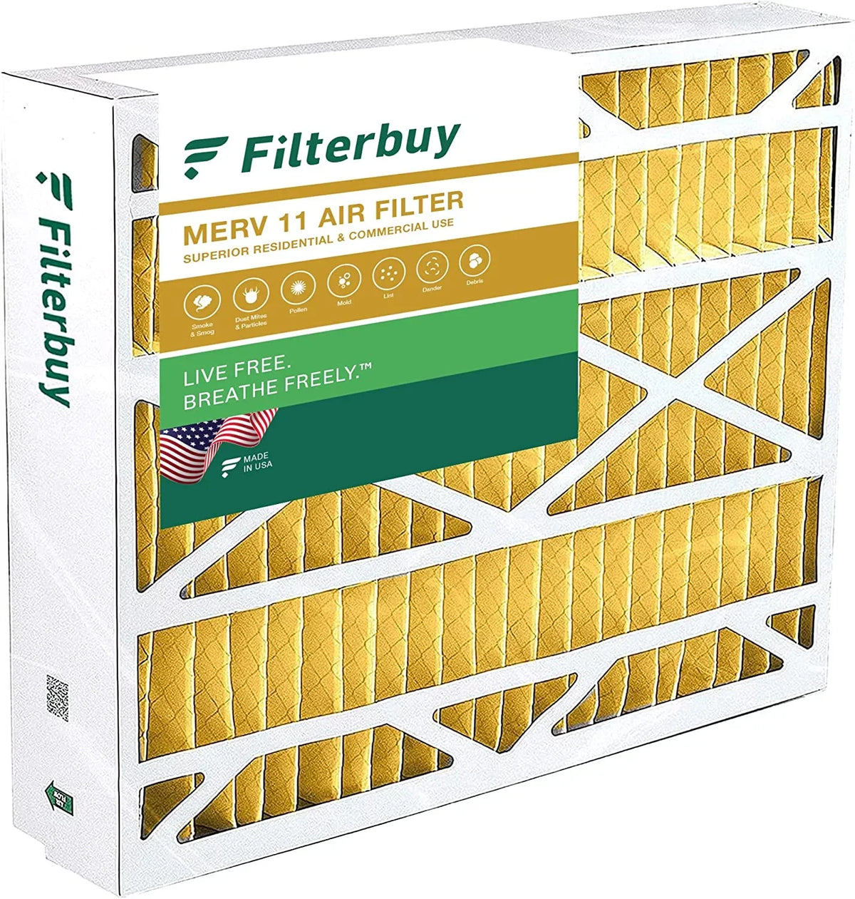 Filterbuy 20x25.25x3.5 MERV 11 Pleated HVAC AC Furnace Air Filters for Aprilaire Sizepace-Gard 102/2120 (1-Pack)
