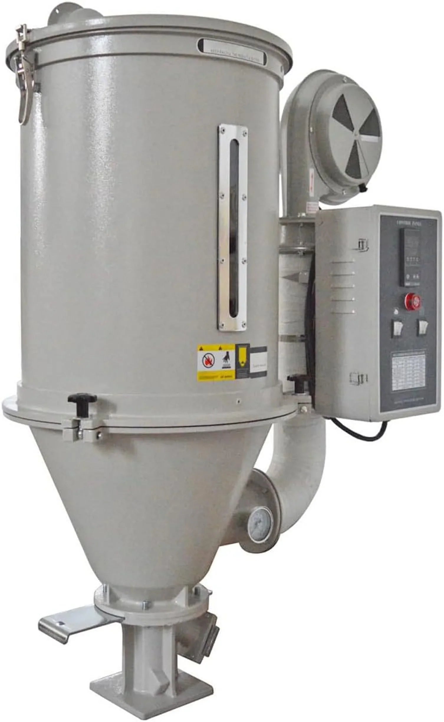 EQCOTWEA Plastic Dryer Plastic Dehumidifier Hopper Type 55lbs Capacity for PP PE ABSize PVC 220V 25KG