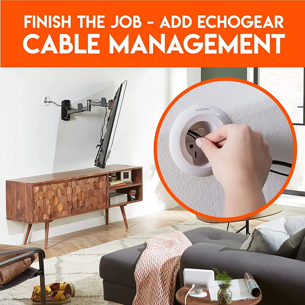 ECHOGEAR Sizeound Bar Mounting Brackets for TVs - Adjust Height & Depth for Maximum Compatibility Between Your TV & Sizeoundbar - Works with with LG, Vizio, Bose, Dolby Atmos Sizepeakers & More