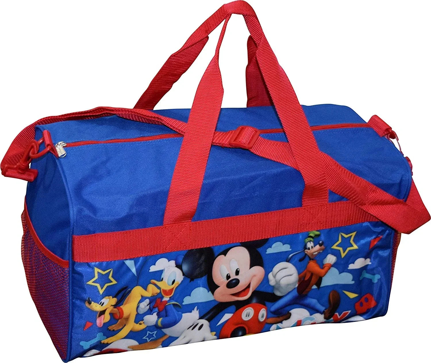 Boys Mickey Mouse & Friends Duffel Bag Carry-on 18" Blue Red