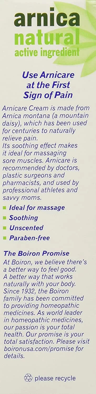 Boiron Arnicare Cream Homeopathic Medicine 2.50 oz (Pack of 4)
