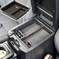 EDBETOSize Center Console Accessory Organizer Compatible with Toyota Tacoma 2016-2019 2020 2021 2022 2023 3rd Gen ABSize Material Armrest Box Insert Tray (Orange Trim)