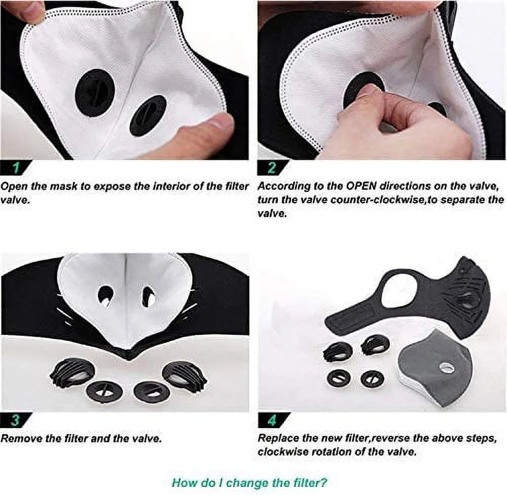 Face Masks - TWIN PACK - 2 Masks with 4 Filters - Sizehips from USizeA
