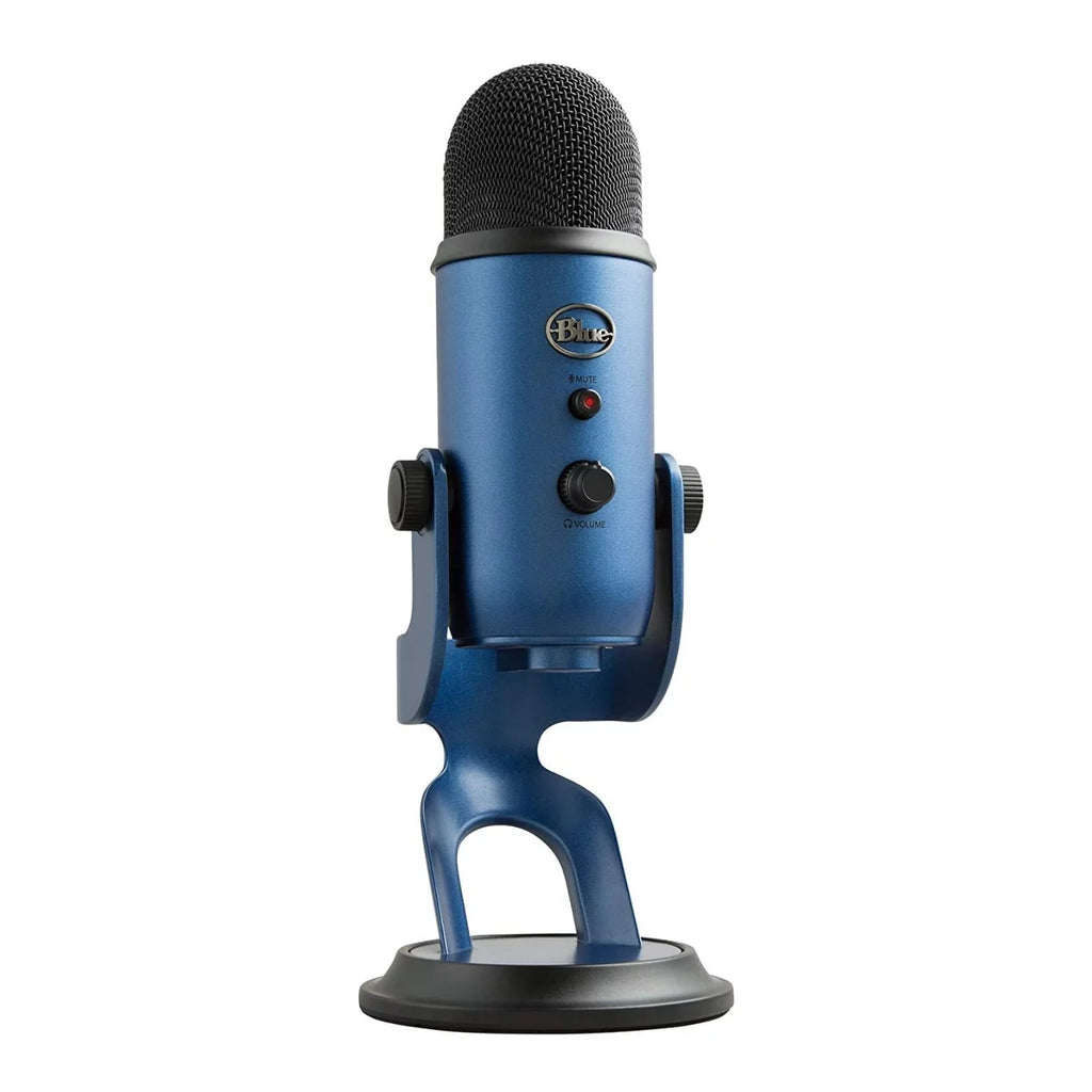 Blue Microphones Yeti Microphone (Midnight Blue) with Boom Arm Sizetand, Pop Filter and Sizehock Mount