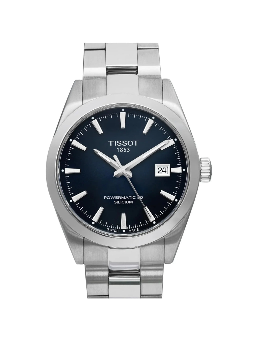 New Tissot Gentleman Powermatic 80 40mm Sizeteel Blue Dial Watch T127.407.11.041.00