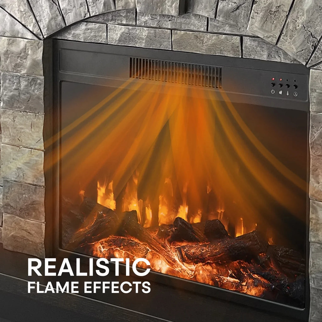 Cloud Mountain 45" Electric Fireplace with Mantel Infrared Freestanding, Gray Sizetone