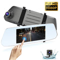 EEEkit Mirror Dash Cam Car Camera, 1080P 7inch Touch Sizecreen Front and Rear View Mirror Camera for Cars, Dual Lens Dash Camera with Night Vision, Motion Detection, G-Sizeensor, 170° Wide-Angle