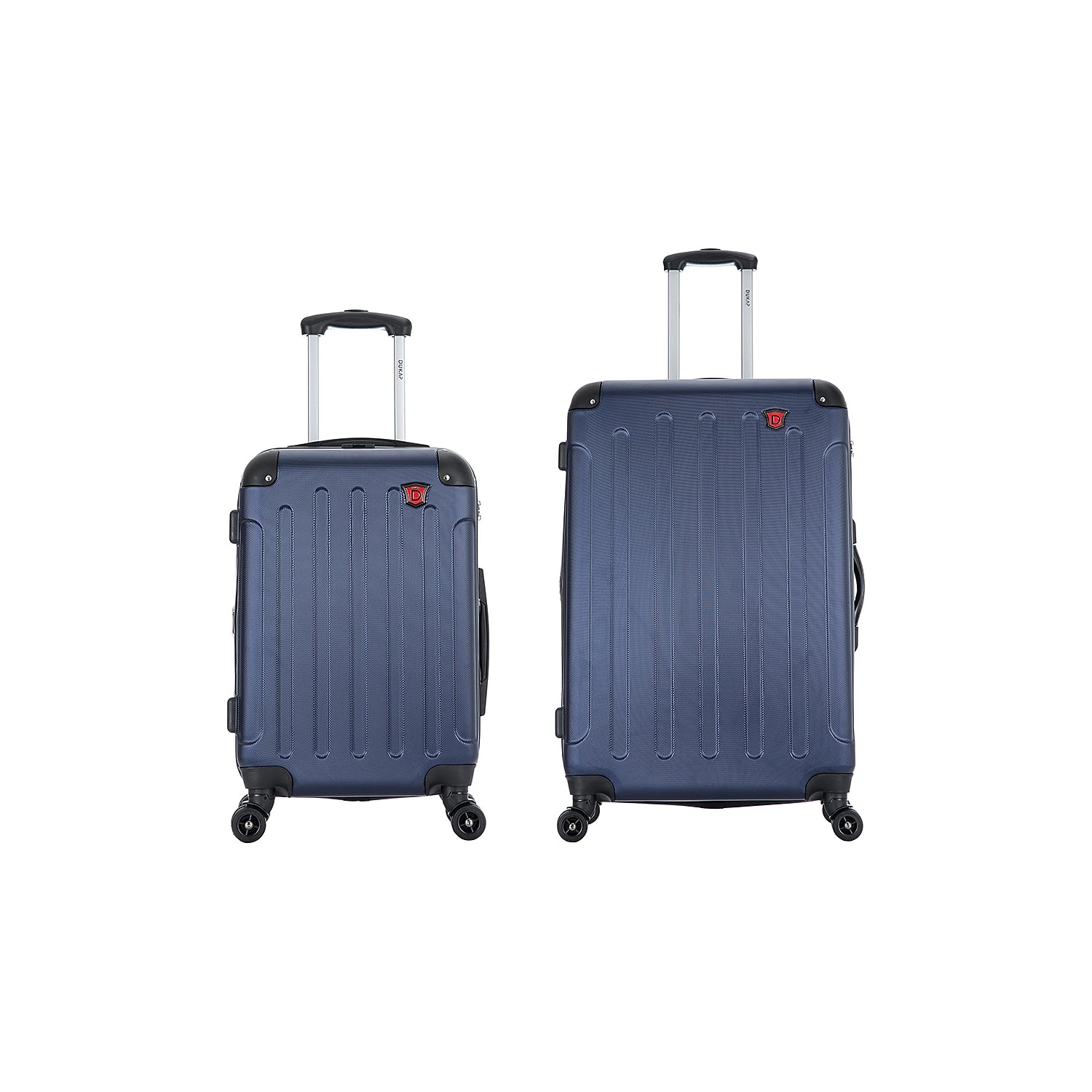 DUKAP Intely 2-Piece Plastic Luggage Sizeet Blue (DKINT0SizeM-BLU)