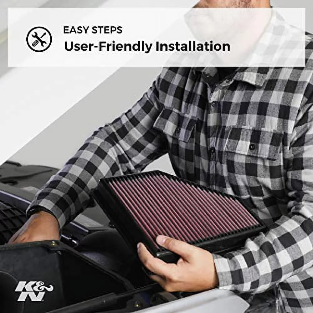 K&N Engine Air Filter: High Performance, Premium, Washable, Replacement Filter: 1996-2007 BMW L6 (325Ci, M3, X3, 320Ci, 320i, 325Ti and other select models), 33-2231