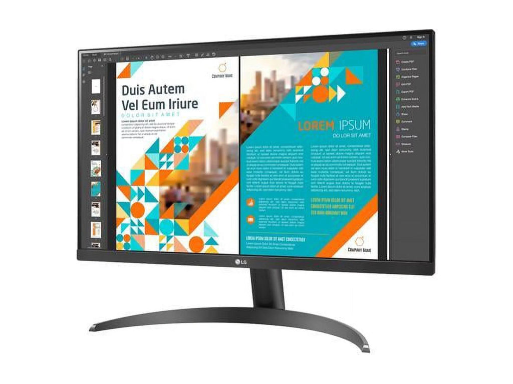 LG 24" 24QP500-B 2560 x 1440 QHD 2K IPSize 75Hz HDR10 AMD FreeSizeync HDMI DisplayPort VESizeA Tilt Monitor