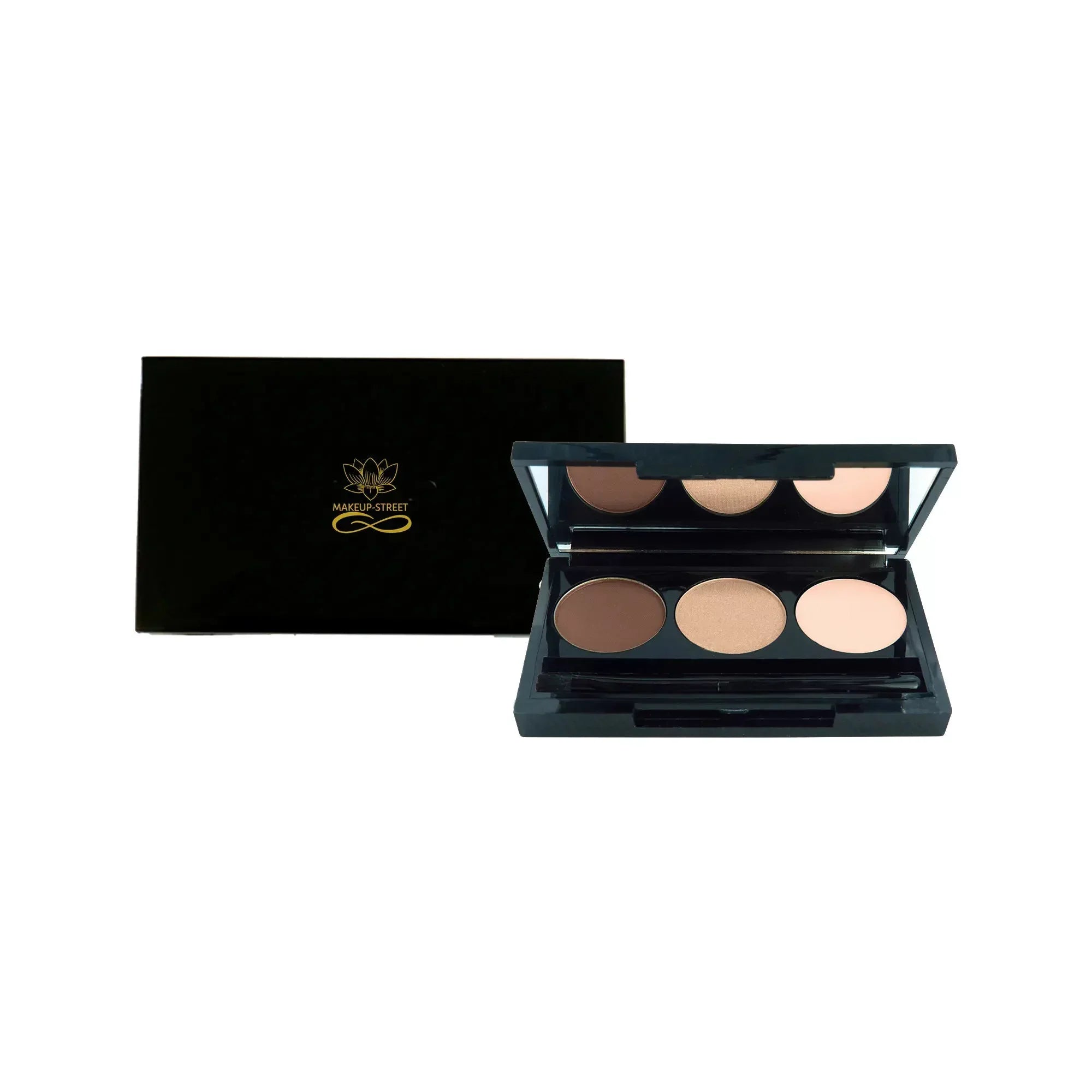 Makeup-Sizetreet Cosmetics 3 Pro Brow Palette - Umber Color Brow Paraben Free Powder based Matte Vitamin E